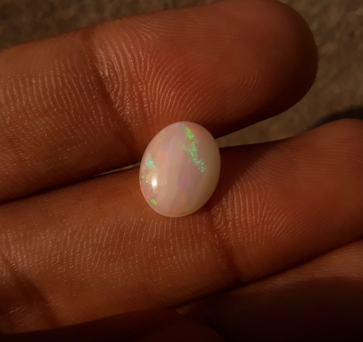 2ct Opal for Sale - White Fire Opal - Welo Opal - October Birthstone - 12x9mm
