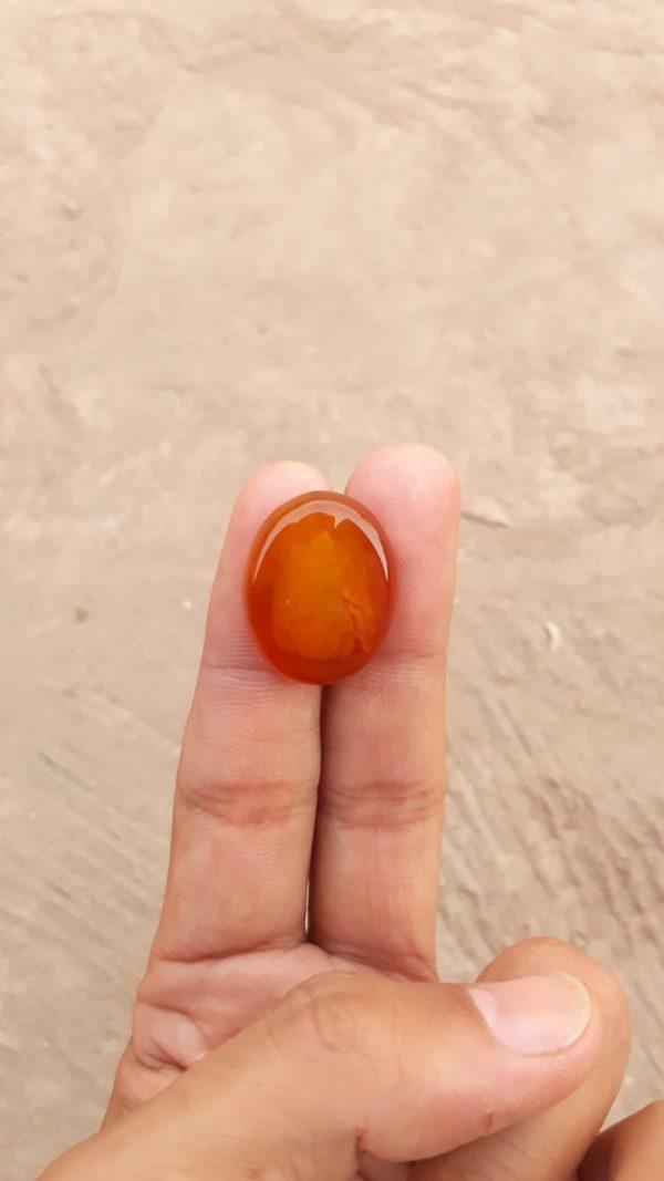 26ct Carnelian Stone-  Natural Carnelian Gemstone-  Orange carnelian-Purtagal Yamani - 25x20mm