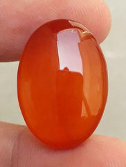 21ct Carnelian Stone-  Natural Carnelian Gemstone-Orange carnelian-Purtagal Yamani- 25x18mm