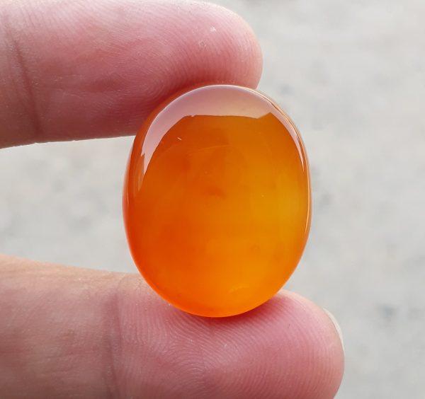 40ct Carnelian Stone-  Natural Carnelian Gemstone- Orange carnelian-Purtagal Yamani Aqeeq- 24x20mm