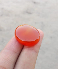 40ct Carnelian Stone-  Natural Carnelian Gemstone- Orange carnelian-Purtagal Yamani Aqeeq- 24x20mm