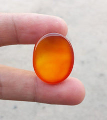 40ct Carnelian Stone-  Natural Carnelian Gemstone- Orange carnelian-Purtagal Yamani Aqeeq- 24x20mm