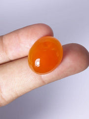 14ct Carnelian Stone-  Natural Carnelian Gemstone- Orange carnelian-Purtagal Yamani Aqeeq- 19.2x16mm