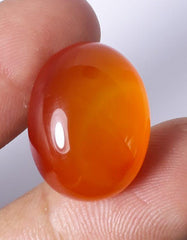 26ct Carnelian Stone-  Natural Carnelian Gemstone- Orange carnelian-Purtagal Yamani Aqeeq- 21x16mm