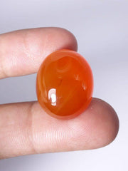35ct-Carnelian Stone-  Natural Carnelian Gemstone- Orange carnelian-Purtagal Yamani Aqeeq- 22x18mm