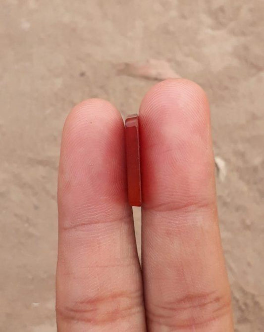 9.4ct Natural Red Carnelian  Cabochon - Aqeeq Ahmar -