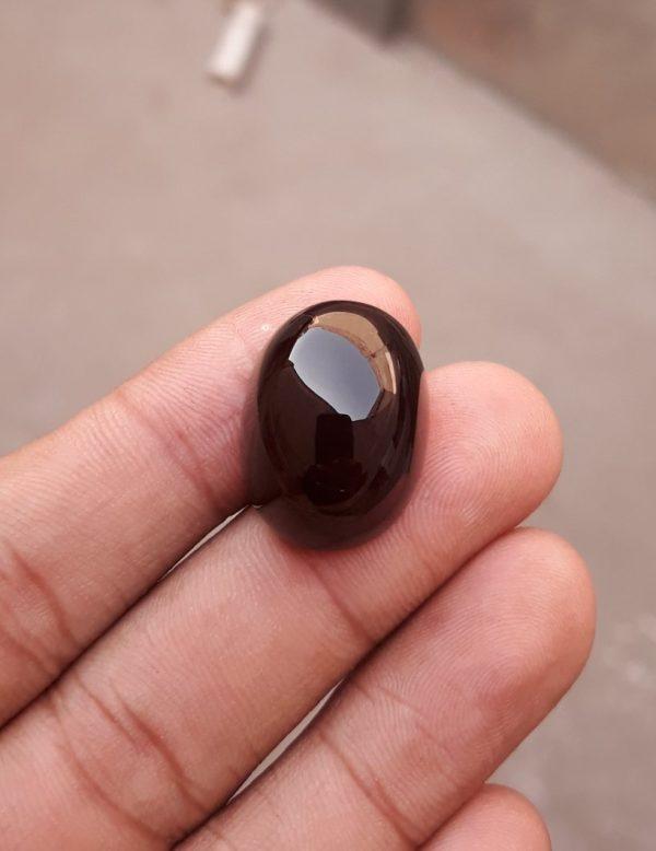 37ct Carnelian Stone-  Natural Carnelian Gemstone-Black carnelian-Jazamushki Yamani Aqeeq-22x17mm