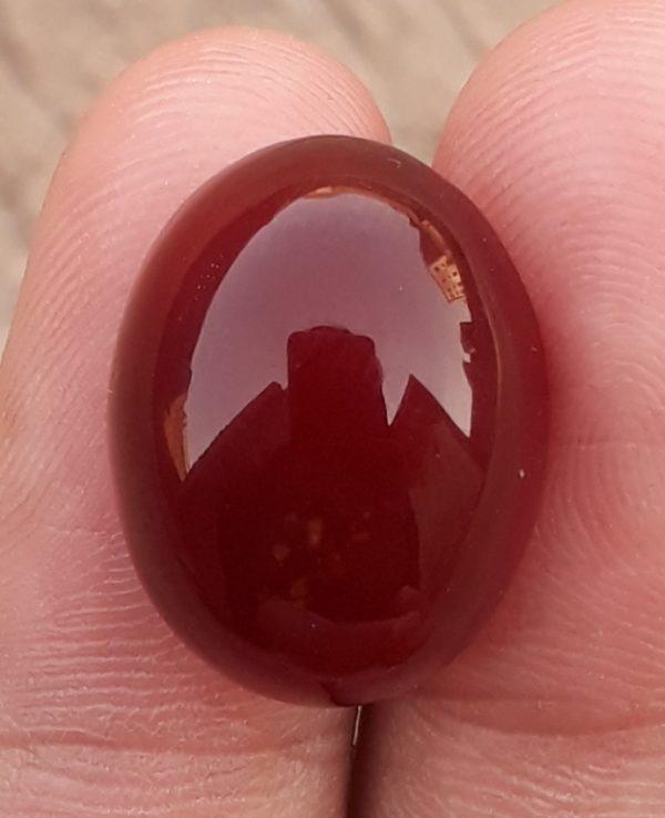 22ct Carnelian Stone-  Natural Carnelian Gemstone-  Red carnelian-Aqeeq Ahmar-21x16mm