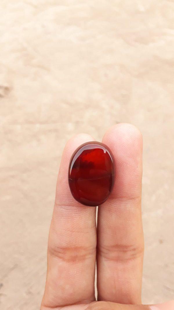 21ct Natural Carnelian Gemstone-  Red carnelian-Aqeeq Ahmar-23x17mm