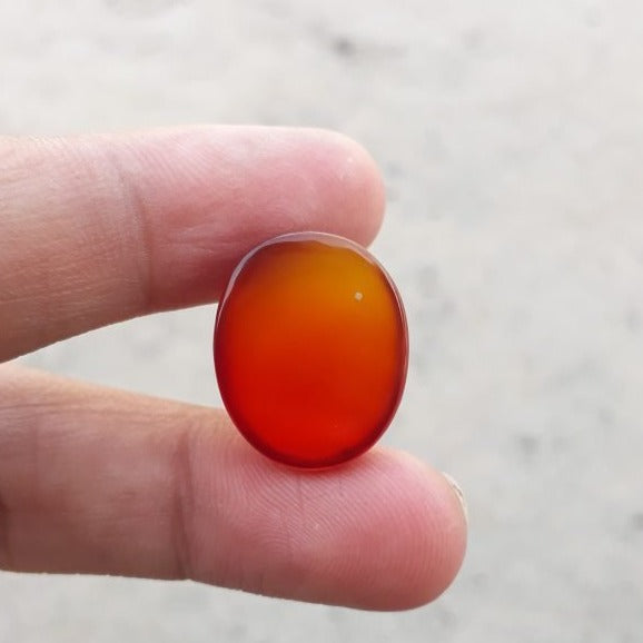 24ct Natural Orange Carnelian Gemstone - Purtagali Yamani - 19x15mm
