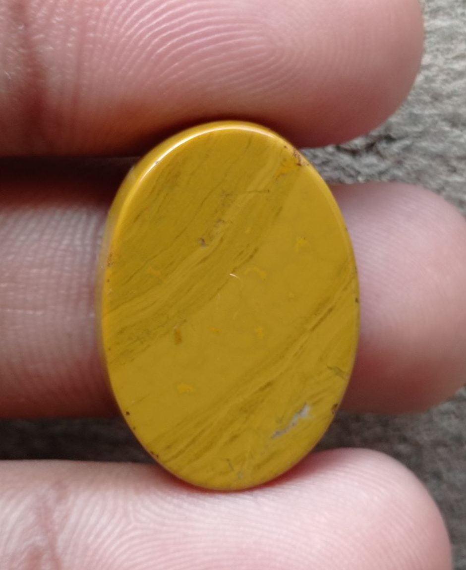 23ct Jasper - Gold Jasper Cabochon - Yellow Jasper - 25x18x5mm