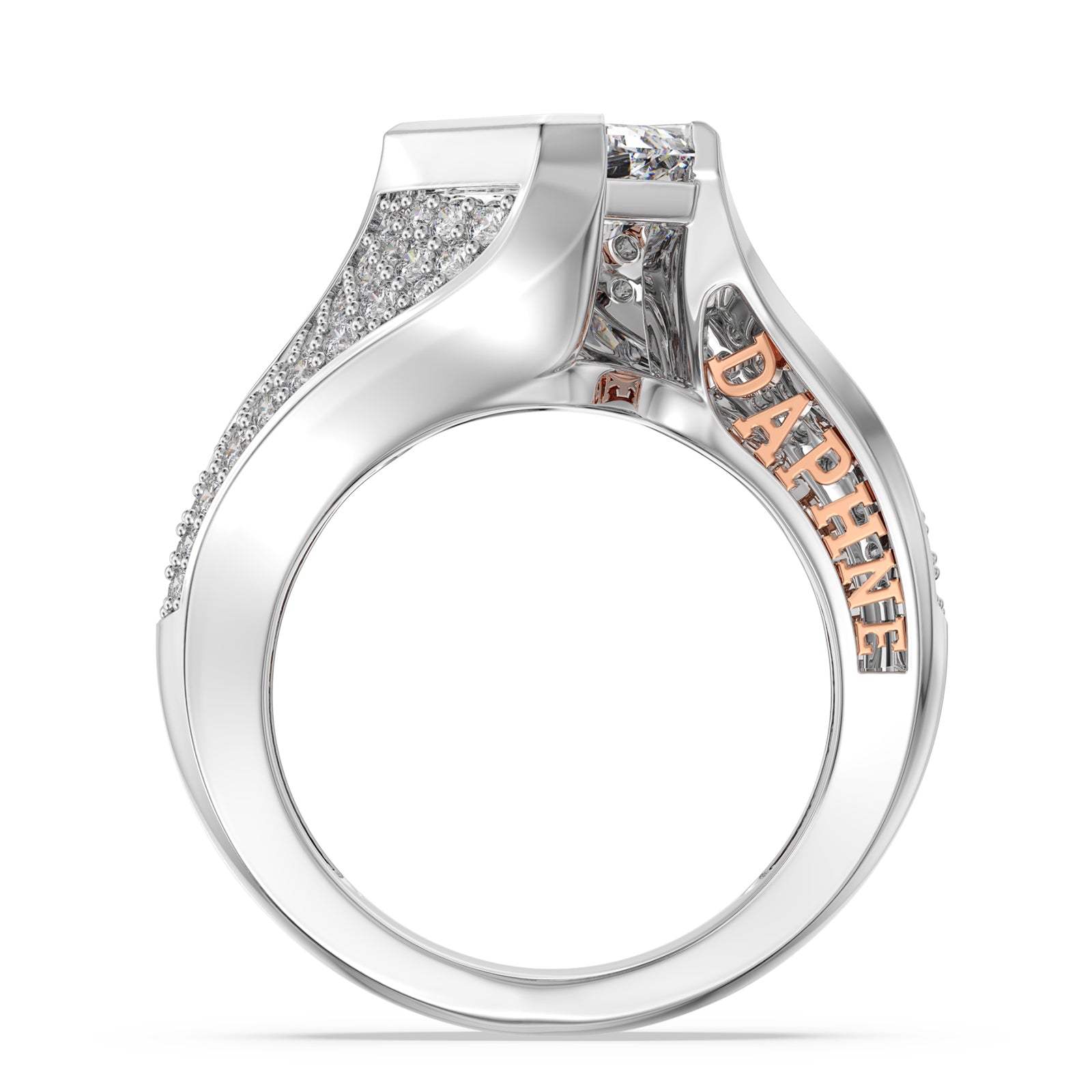 3ct Bespoke Emerald-Cut Moissanite Friendship / Promise Ring  - Best Ring gift for Soulmate