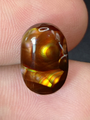 Oval Cabochon of Rare Mexican Fire Agate