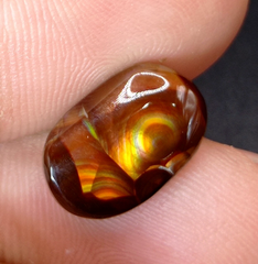 Oval Cabochon of Rare Mexican Fire Agate