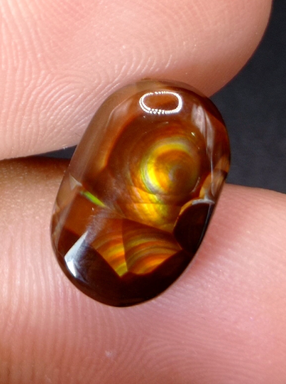 Oval Cabochon of Rare Mexican Fire Agate