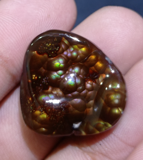 A Perfect Rare Mexican Fire Agate Carving - Agata De Fuego