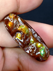 Firy Mexican Fire Agate Long OVal Carving - Agata De Fuego