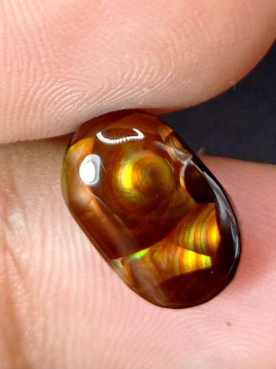 Oval Cabochon of Rare Mexican Fire Agate