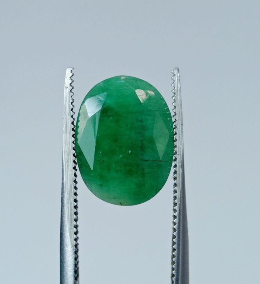 4ct Emerald for sale - Budh Ratna, Markat Mani Stone, Zamurd - Panna Stone, Pachu Stone - 13x10x5mm