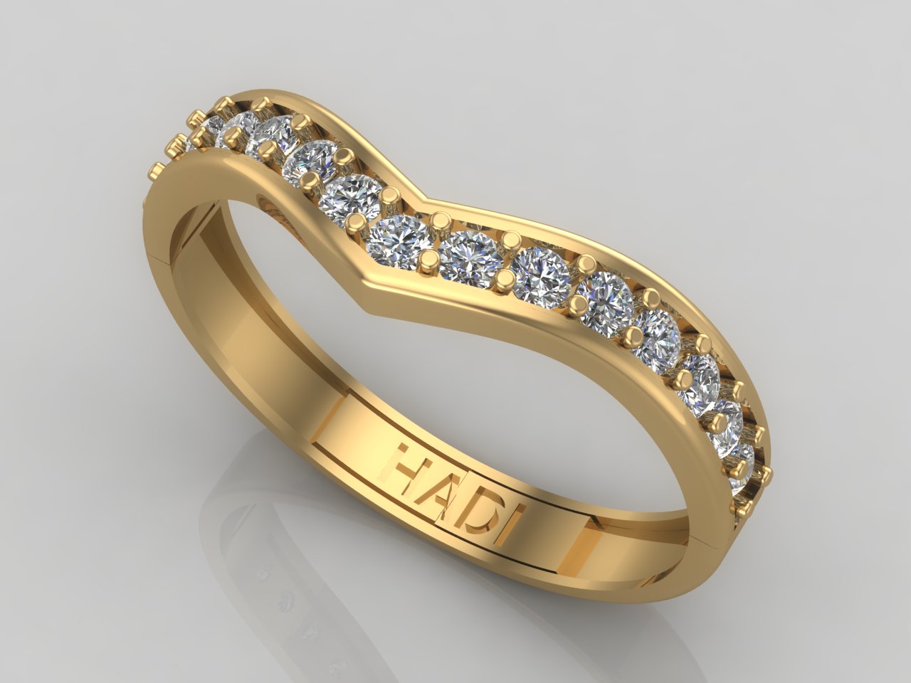 Hearty Half Eternity Diamond Band