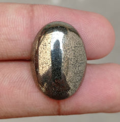 35.9ct Natural Pyrite Cabochon - Iron Pyrite Crystal - Fool's Gold Gemstone - August Birthstone -25x18x7mm