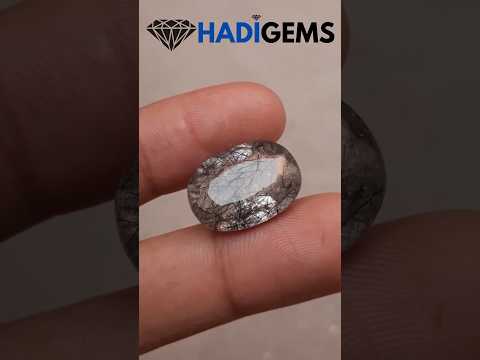14ct Black Tourmalated Quartz - Black Rutile Quartz - Rutilated Quartz