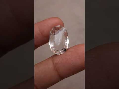 12.30ct Black Tourmalated Quartz - Black Rutile Quartz - Rutilated Quartz