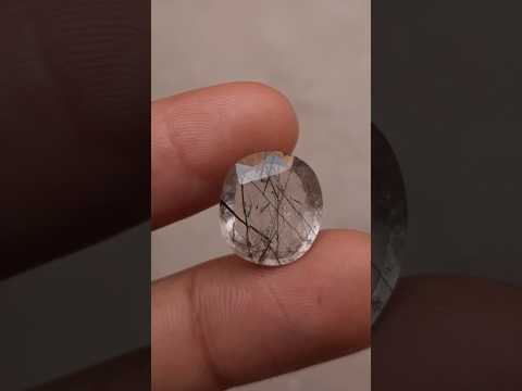 8.75ct Black Tourmalated Quartz - Black Rutile Quartz - Rutilated Quartz