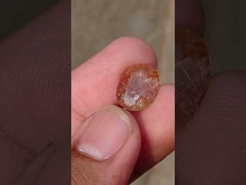 7.60ct Brown  Tourmalated Quartz - Brown  Rutile Quartz - Rutilated Quartz