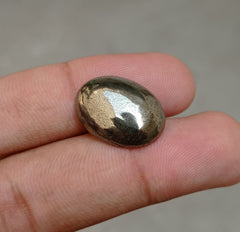 17.4ct Natural Pyrite Cabochon - Iron Crystal - Fool's Gold Gemstone - August Birthstone -20x15x5mm