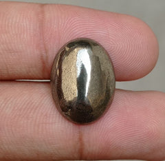 17.4ct Natural Pyrite Cabochon - Iron Crystal - Fool's Gold Gemstone - August Birthstone -20x15x5mm