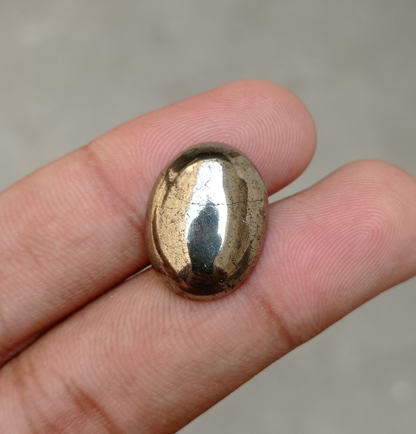19ct Natural Pyrite Cabochon - Iron Pyrite Crystal - Fool's Gold Gemstone - August Birthstone -20x15x5mm