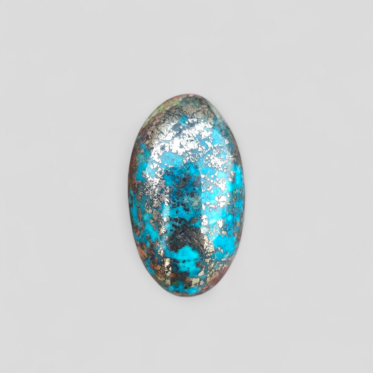 Natural Turquoise with Pyrite - Blue Matrix Turquoise - Shajri Feroza-40Ct