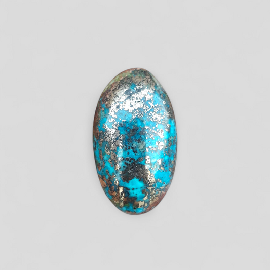 Natural Turquoise with Pyrite - Blue Matrix Turquoise - Shajri Feroza-40Ct