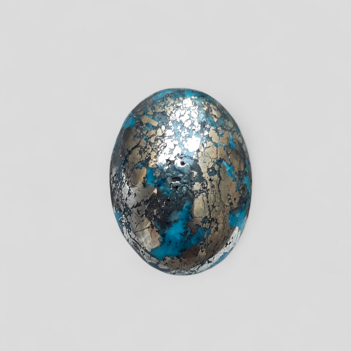 Natural Turquoise with Pyrite - Blue Matrix Turquoise - Shajri Feroza-48Ct