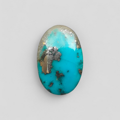 Natural Turquoise with Pyrite - Blue Matrix Turquoise - Shajri Feroza-23Ct