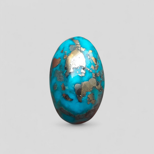 Natural Turquoise with Pyrite - Blue Matrix Turquoise - Shajri Feroza-37.5Ct