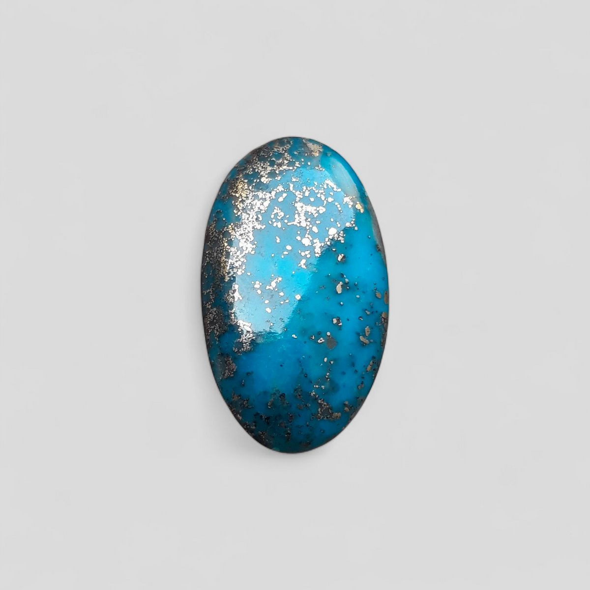Natural Turquoise with Pyrite - Blue Matrix Turquoise - Shajri Feroza-36.65Ct