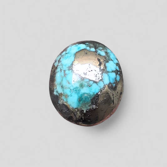 Natural Turquoise with Pyrite - Blue Matrix Turquoise - Shajri Feroza-16.60Ct