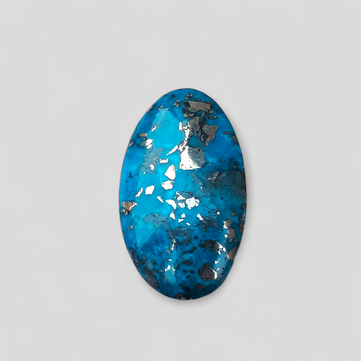 Natural Turquoise with Pyrite - Blue Matrix Turquoise - Shajri Feroza-21Ct