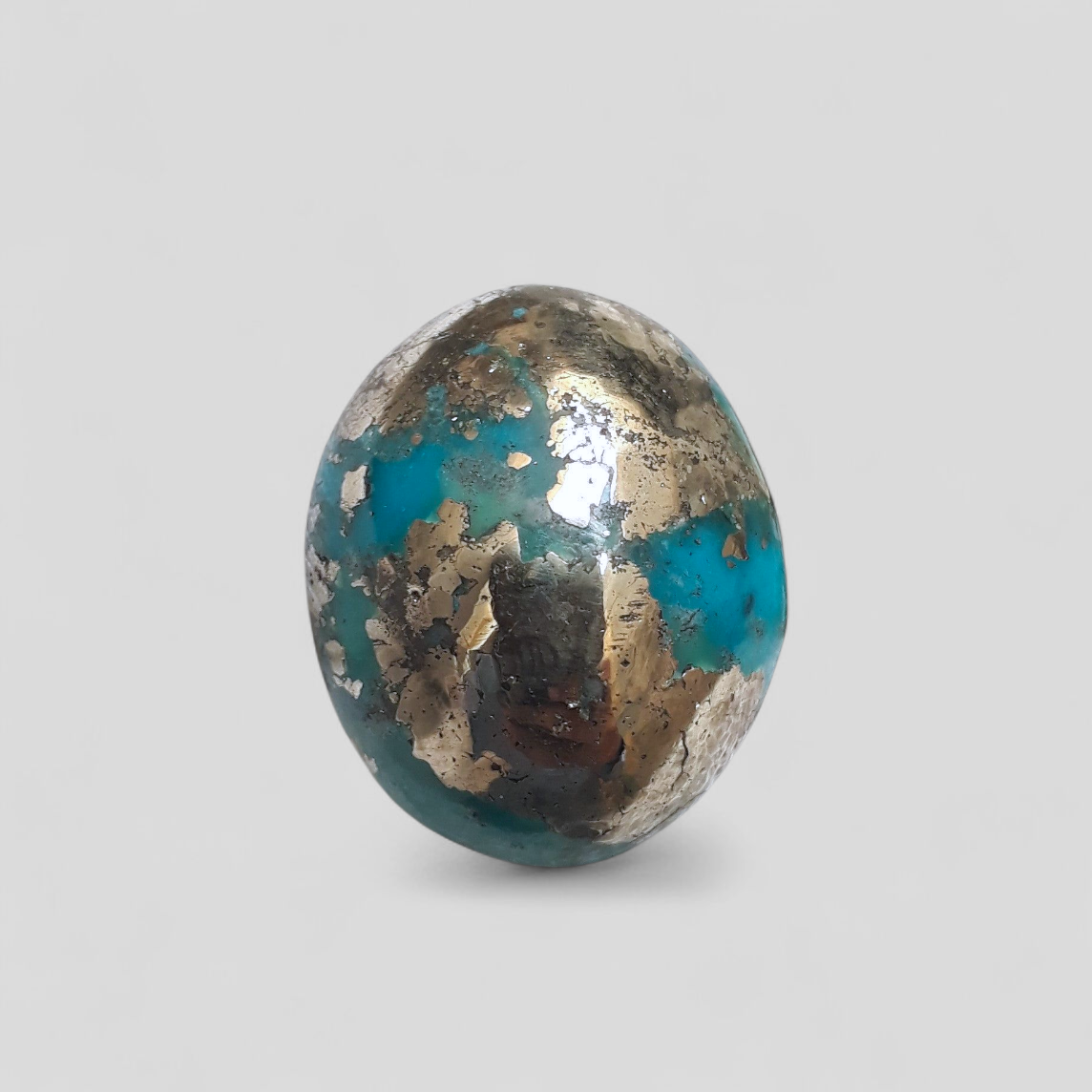 Natural Turquoise with Pyrite - Blue Matrix Turquoise - Shajri Feroza-40.1Ct