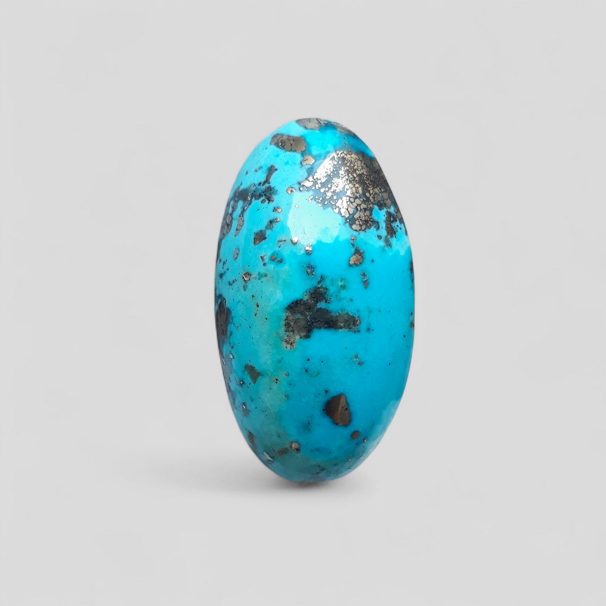 Natural Turquoise with Pyrite - Blue Matrix Turquoise - Shajri Feroza-34Ct