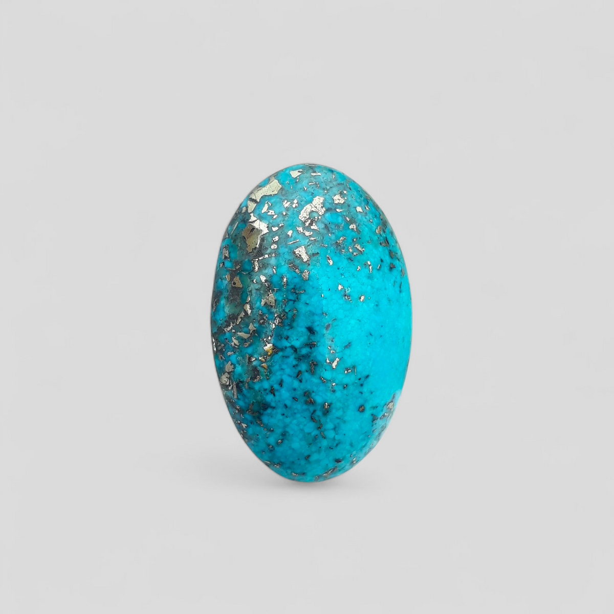 Natural Turquoise with Pyrite - Blue Matrix Turquoise - Shajri Feroza-35Ct