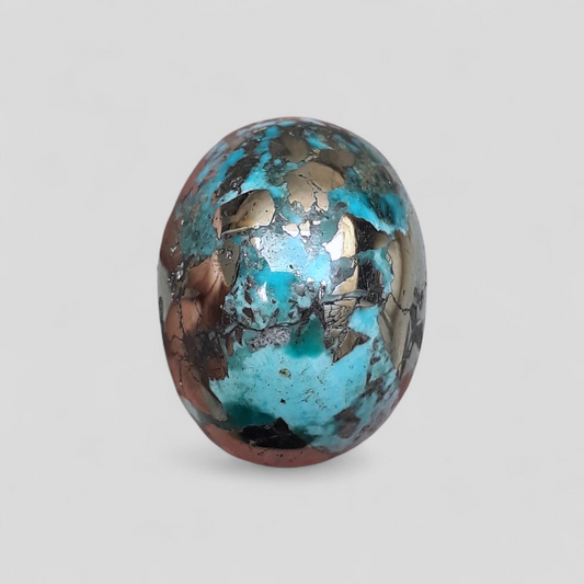 Natural Turquoise with Pyrite - Blue Matrix Turquoise - Shajri Feroza-40Ct