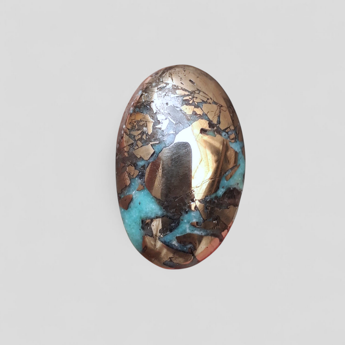 Natural Turquoise with Pyrite - Blue Matrix Turquoise - Shajri Feroza-28.40Ct