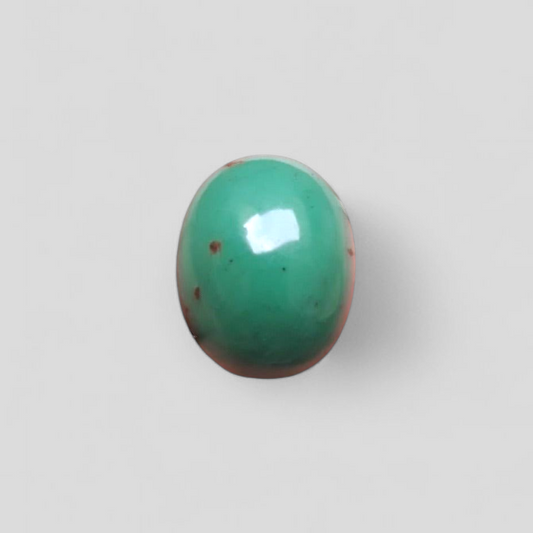 Natural Green Turquoise, Oval Shape - Persian Turquoise - Green Feroza - 11.8ct- 16x13mm