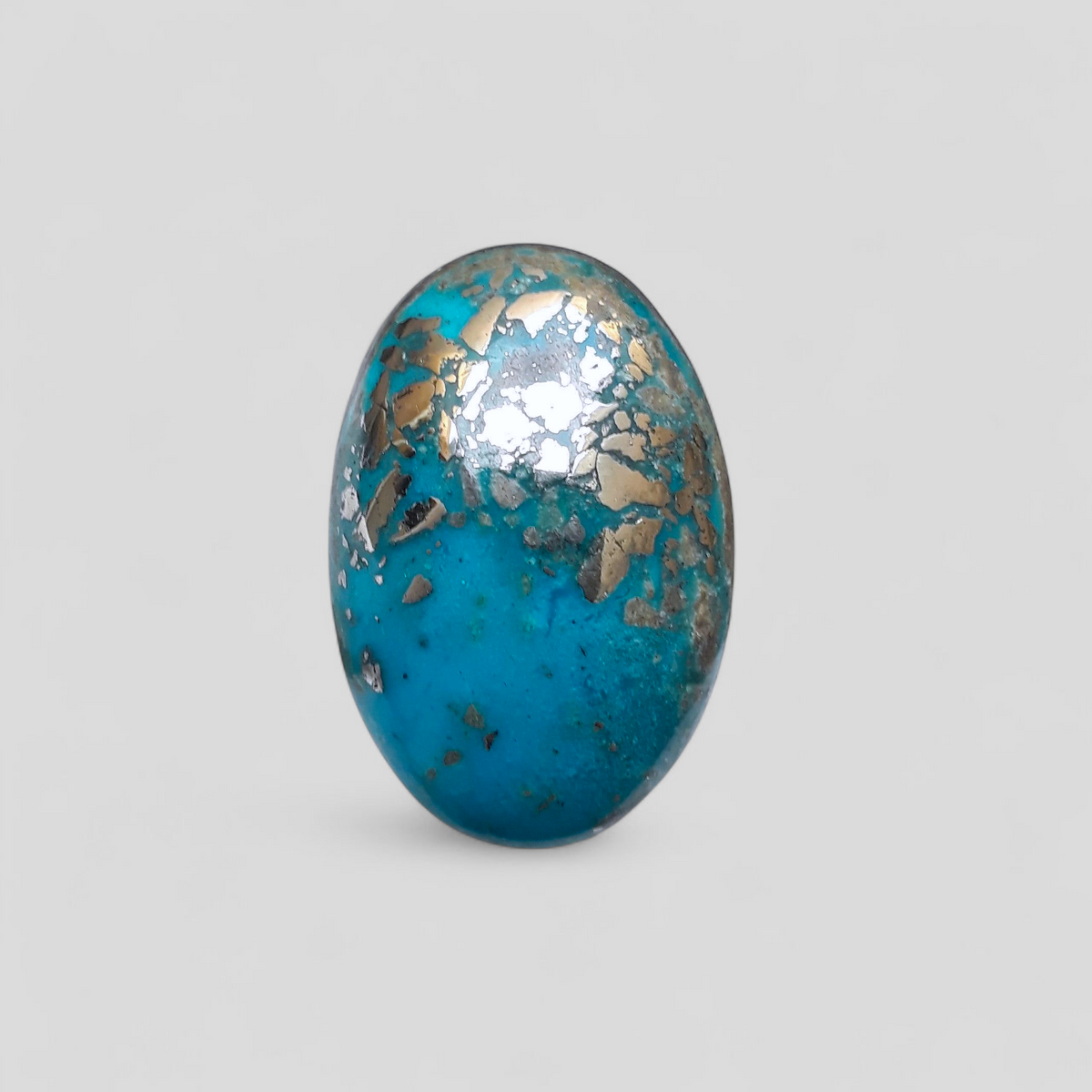 Natural Turquoise with Pyrite - Blue Matrix Turquoise - Shajri Feroza-41Ct