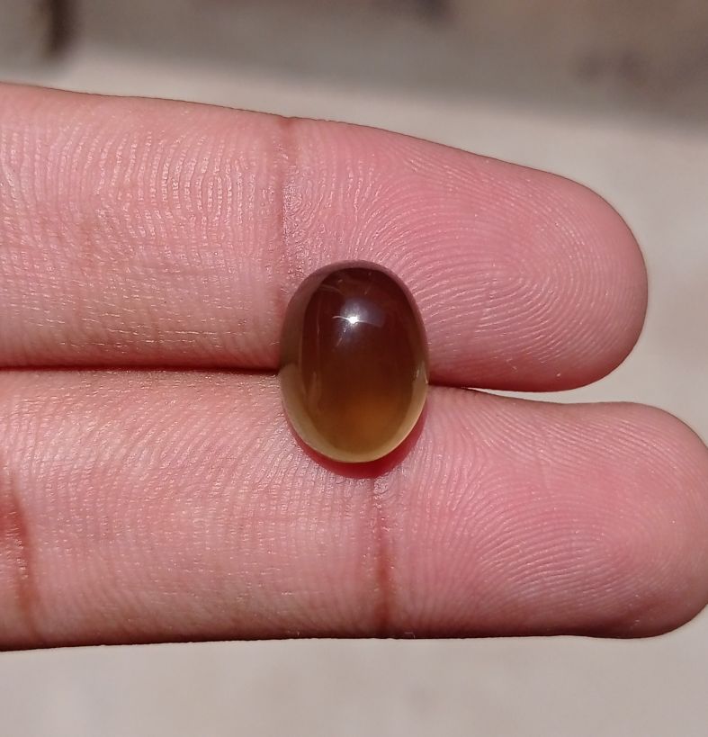 Natural Vesuvianite Solar Gemstone - Idocrase Gem -  Vesuvianite Cabochon - 13x10x7mm