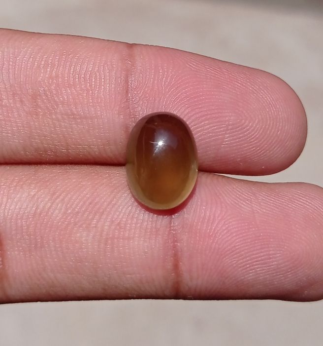 Natural Vesuvianite Solar Gemstone - Idocrase Gem -  Vesuvianite Cabochon - 13x10x7mm