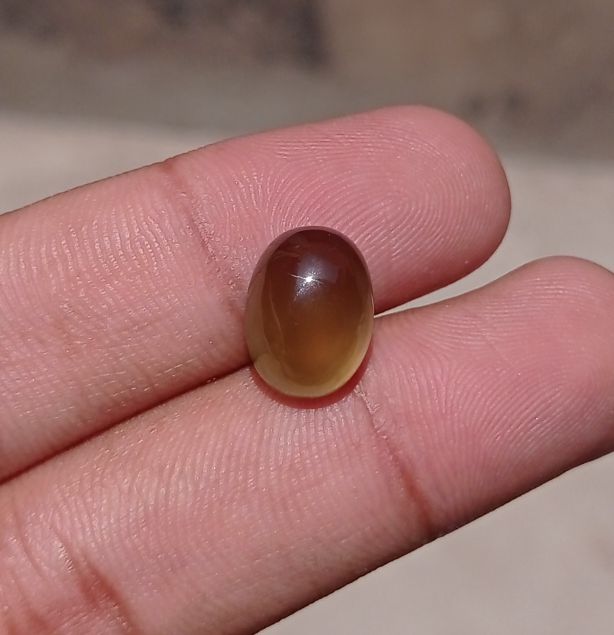 Natural Vesuvianite Solar Gemstone - Idocrase Gem -  Vesuvianite Cabochon - 13x10x7mm